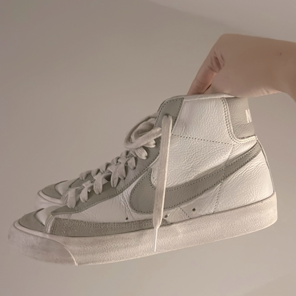 White and Grey Nike blazers